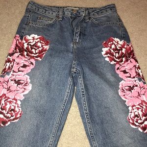 Topshop Floral design denim